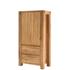 79x155x45 Wohnzimmer Schrank aus Eiche Massivholz - Tailuv^Wohnen Discount