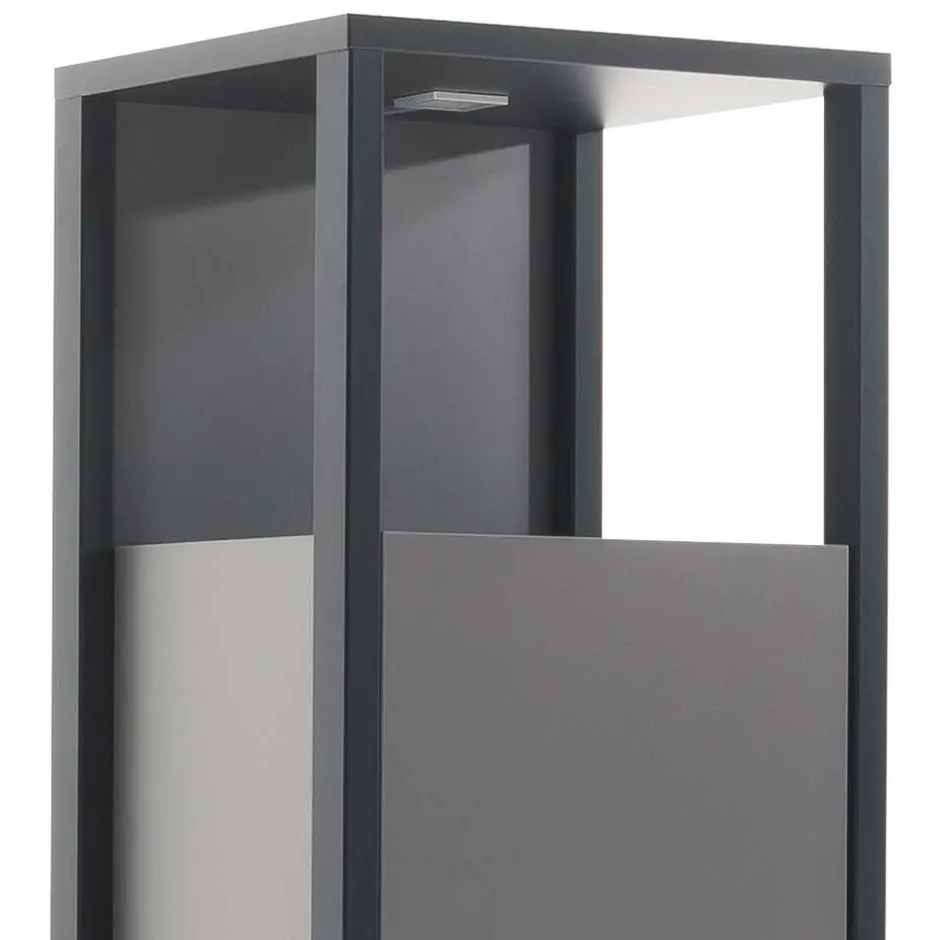 40x178x37 Wohnzimmer Schrank in Grau & Anthrazit - Ridona I^Wohnen Online