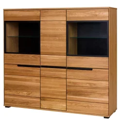162x148x42 Wohnzimmer Schrank mit Glas Einsätzen - Sennya I^Wohnen New