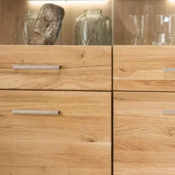 Wohnen 118x141x40 Wohnzimmerschrank mit Glaseinsätzen - Loitons