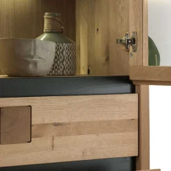 65x148x40 Wohnzimmerschrank mit Glastür - Embleys^Wohnen Clearance