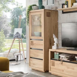 65x148x40 Wohnzimmerschrank mit Glastür - Embleys^Wohnen Clearance