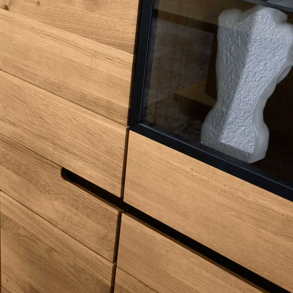 102x197x42 Wohnzimmerschrank mit Glas - 4-türig - Sennya^Wohnen Hot