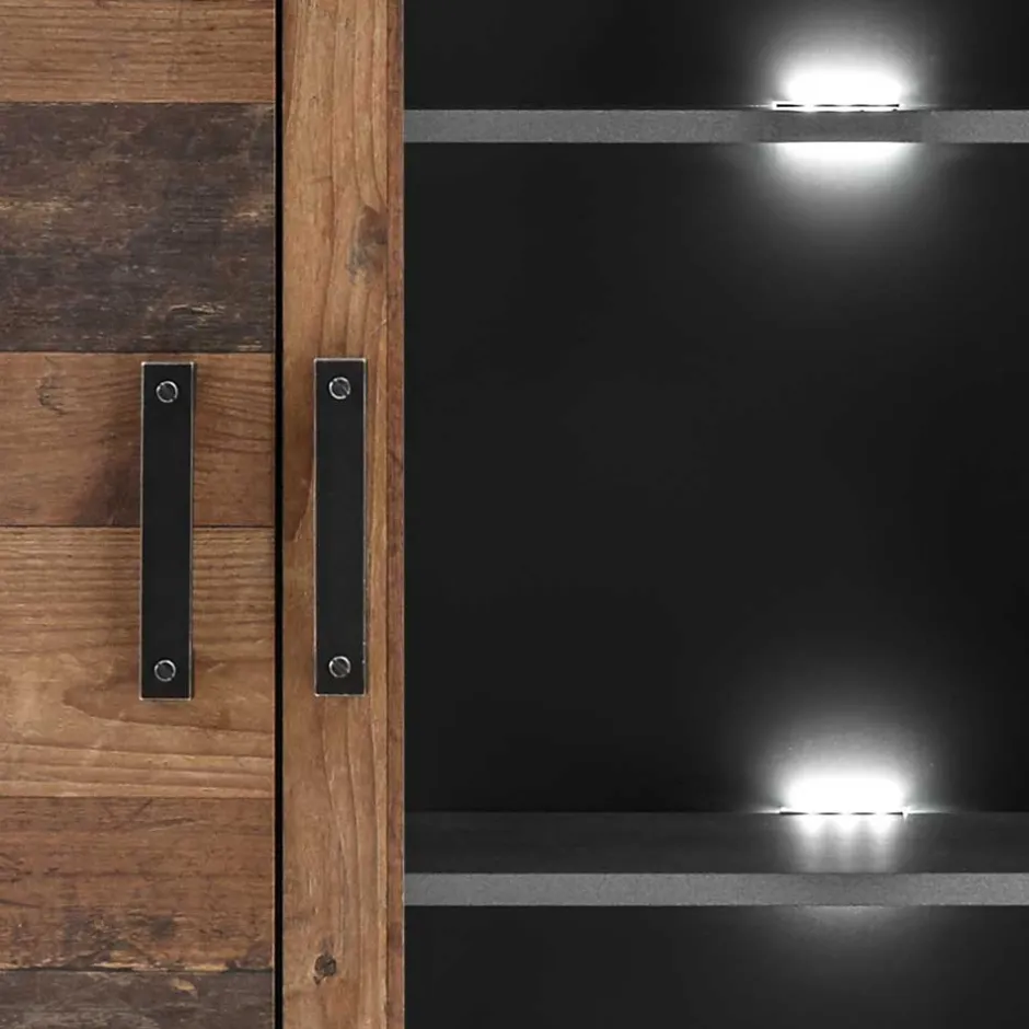 97x201x40 Wohnzimmerschrank mit Glastür - Timuras^Wohnen Best