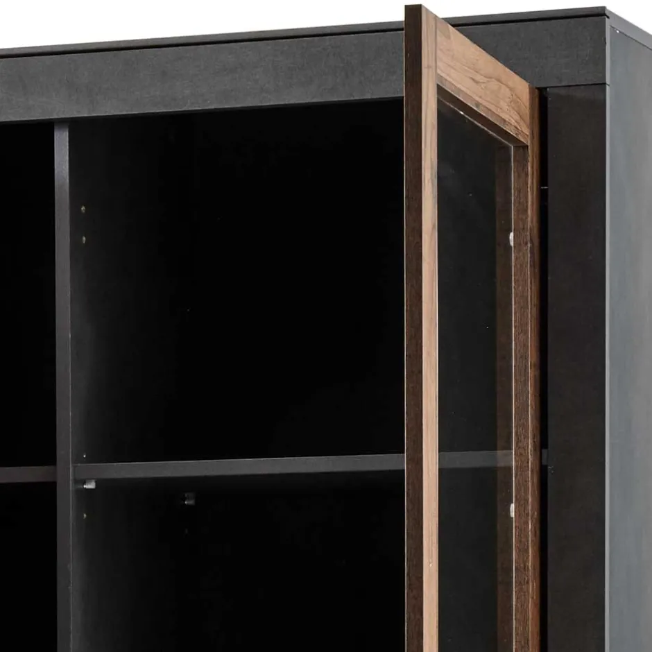 97x201x40 Wohnzimmerschrank mit Glastür - Timuras^Wohnen Best