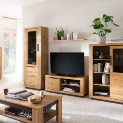 72x200x40 Wohnzimmervitrine teilmassiv - Vlacoma^Wohnen Outlet