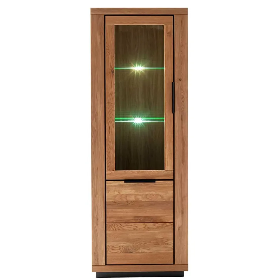 72x200x40 Wohnzimmervitrine teilmassiv - Vlacoma^Wohnen Outlet