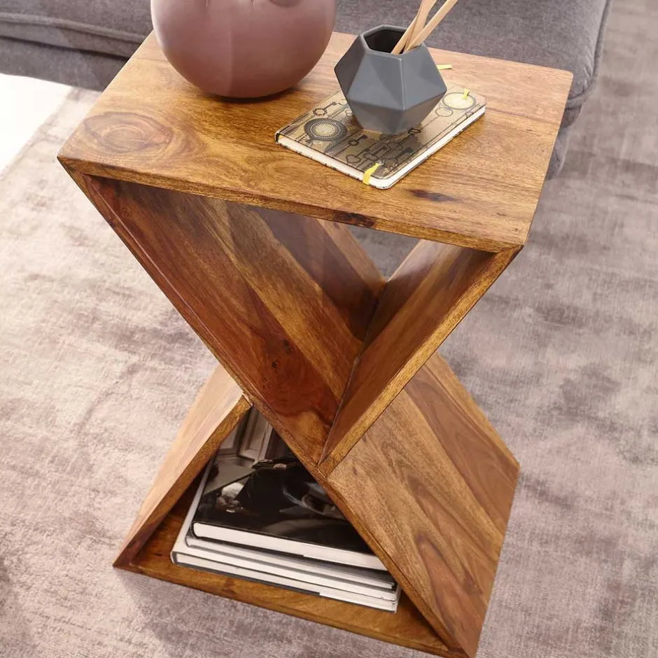 43x60x30 X Design Couchisch aus Sheesham Massivholz - Andarina^Wohnen Outlet