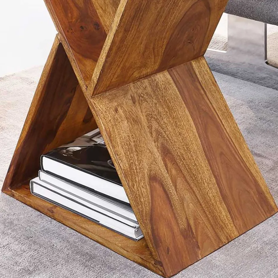 43x60x30 X Design Couchisch aus Sheesham Massivholz - Andarina^Wohnen Outlet