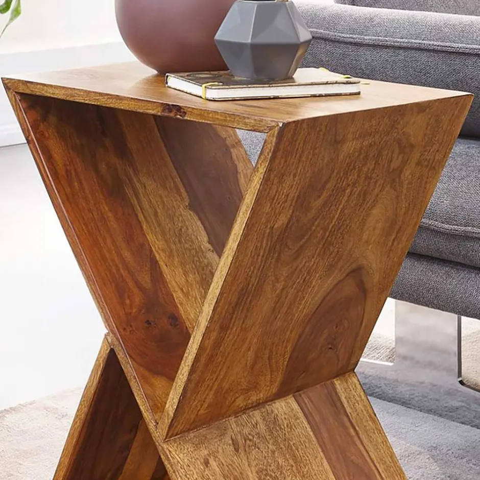 43x60x30 X Design Couchisch aus Sheesham Massivholz - Andarina^Wohnen Outlet