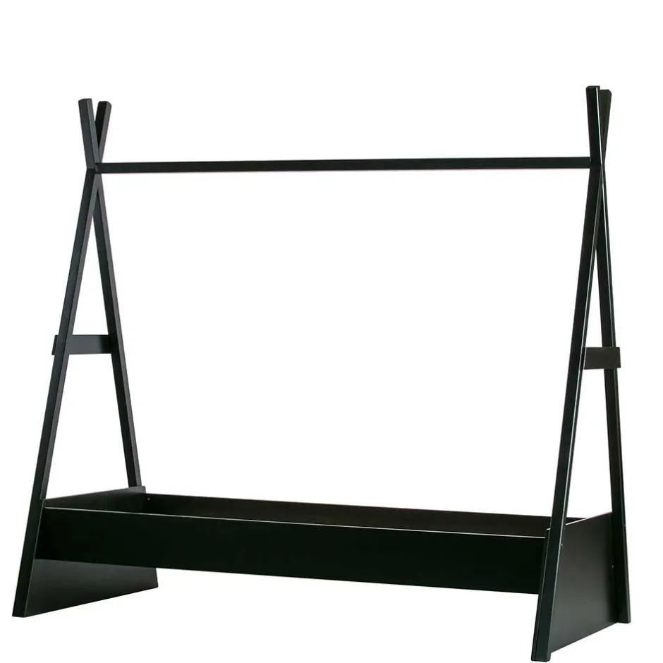 Kinder Wohnen 111x209x212 Zelt Kinderbett in Schwarz - Loytina