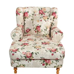 XXL Landhaus Sessel mit Rosen Muster - Gelvino^Wohnen Best