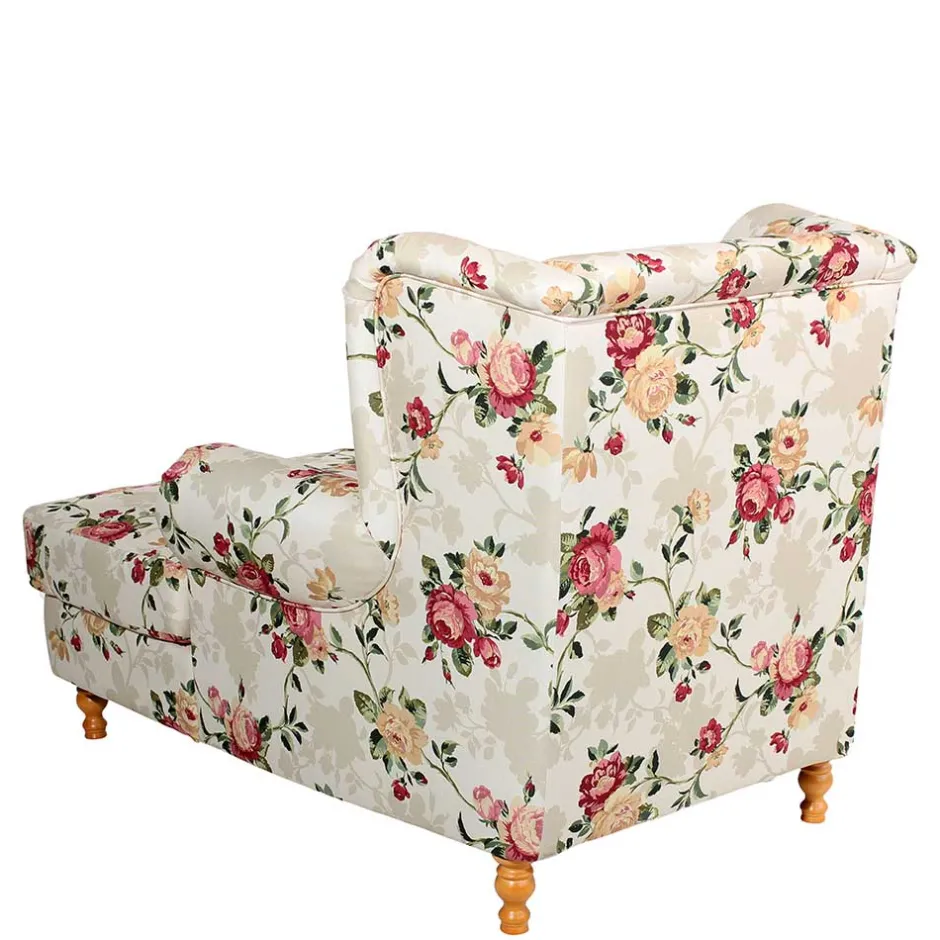 XXL Landhaus Sessel mit Rosen Muster - Gelvino^Wohnen Best