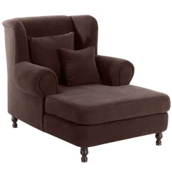 XXL Polstersessel in Braun Velours - Snoud^Wohnen New