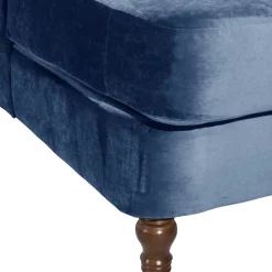 Wohnen XXL Sessel in Dunkelblau Samtvelours - Louam