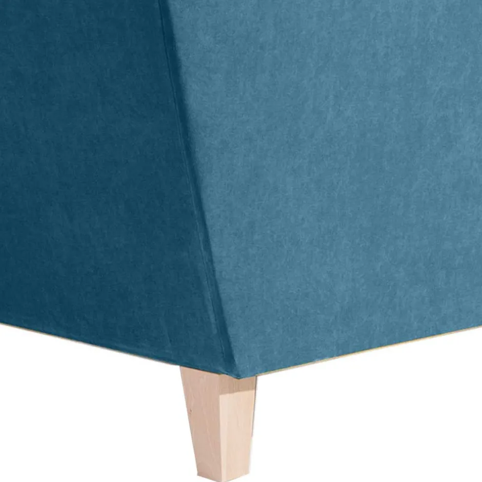 Wohnen XXL Sessel in Petrol Blau & Buche Natur - Mexica