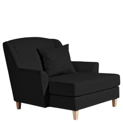 Wohnen XXL Sessel in Schwarz und Buche - Presto