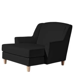 Wohnen XXL Sessel in Schwarz und Buche - Presto