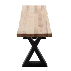 Zerreiche Esszimmerbank mit Baumkanten - Lagon^Wohnen Online