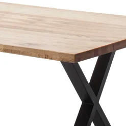 Zerreiche Tisch mit Naturkante und X-Füßen - Yelna^Wohnen Hot