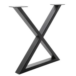 Zerreiche Tisch mit Naturkante und X-Füßen - Yelna^Wohnen Hot