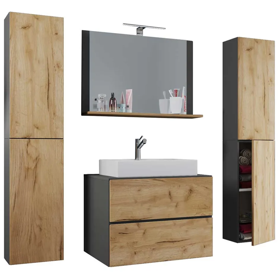 Zweifarbige Badmöbel Kombi hängend - Effect (vierteilig)^Wohnen Online