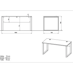Zweifarbige Büromöbel Kombination - Situatica (fünfteilig)^Wohnen New