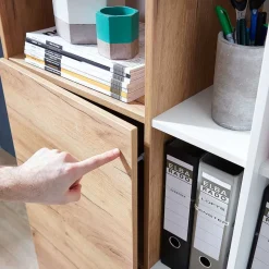 Zweifarbige Büromöbel Kombination - Situatica (fünfteilig)^Wohnen New