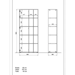 Zweifarbige Büromöbel Kombination - Situatica (fünfteilig)^Wohnen New