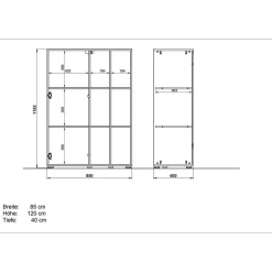 Zweifarbige Büromöbel Kombination - Situatica (fünfteilig)^Wohnen New