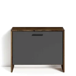 Wohnen Zweifarbige Garderobenbank in Altholz Optik - Oktaria