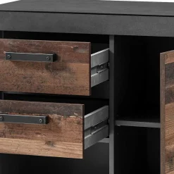 Wohnen Zweifarbige TV Wohnwand Kombi - Timuras (dreiteilig)