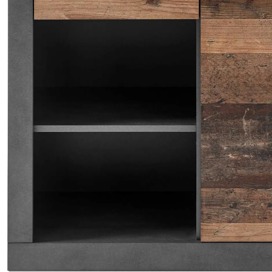 Wohnen Zweifarbige TV Wohnwand Kombi - Timuras (dreiteilig)