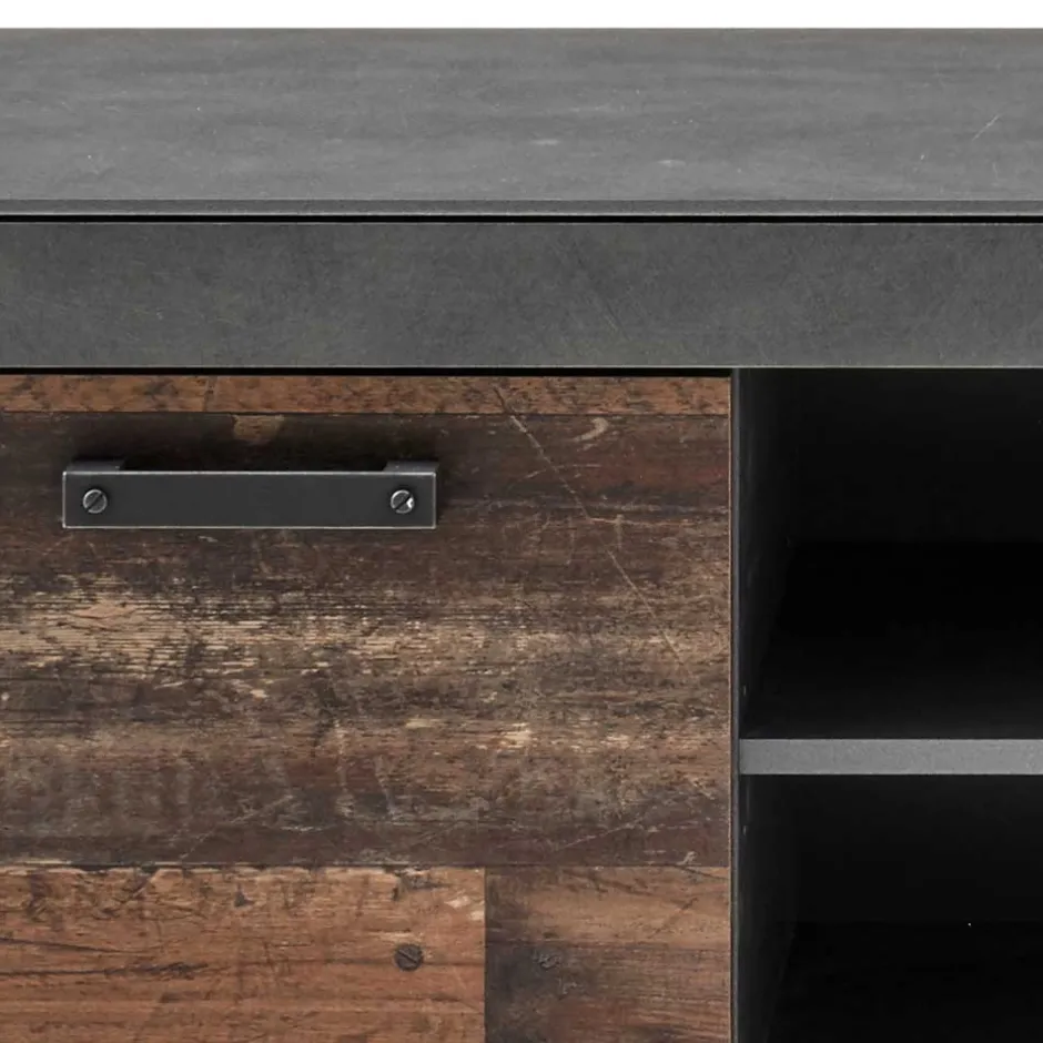 Wohnen Zweifarbige TV Wohnwand Kombi - Timuras (dreiteilig)