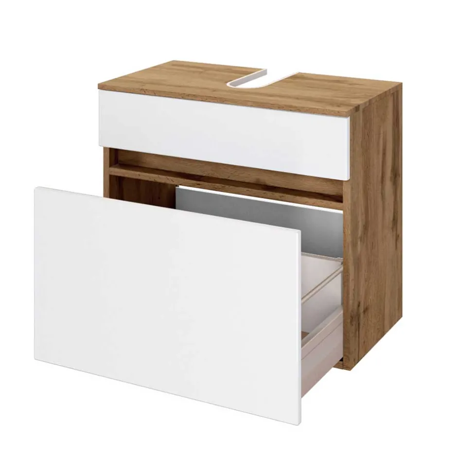 Zweifarbiger Bad Unterschrank für Waschbecken - Maklesa^Wohnen Sale
