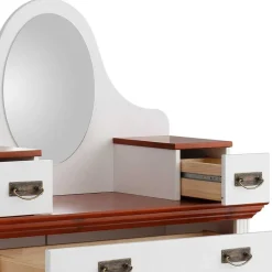 Zweifarbiges Landhaus Vertiko mit Spiegel - Beapta^Wohnen Outlet