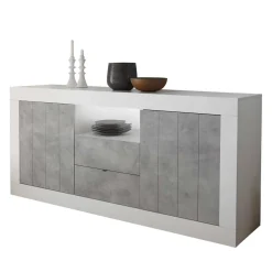 Wohnen Zweifarbiges Sideboard mit offenem Fach - Niris