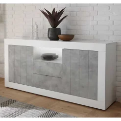 Wohnen Zweifarbiges Sideboard mit offenem Fach - Niris