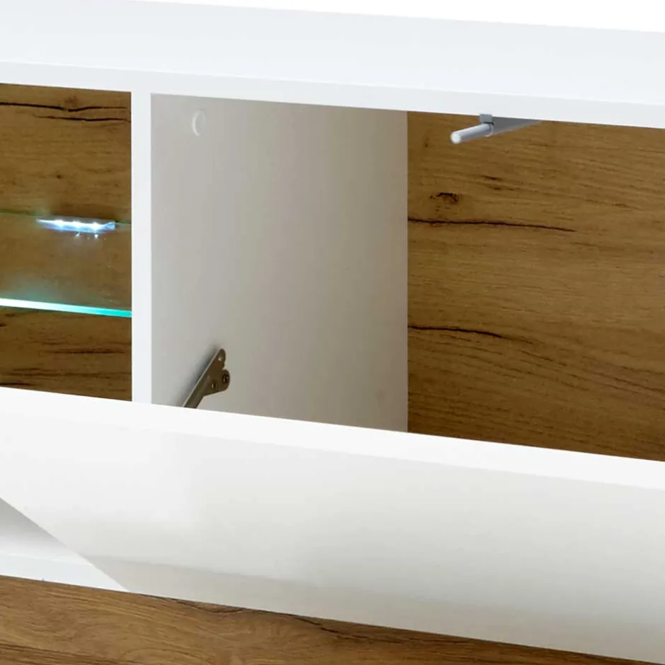 Wohnen Zweifarbiges TV Board mit Klappe - Myrda