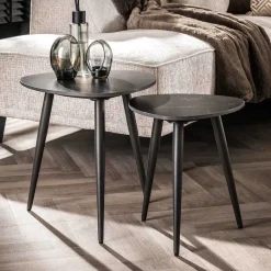 Zweisatz Beistelltisch mit Keramikplatte - Yaliaz (zweiteilig)^Wohnen