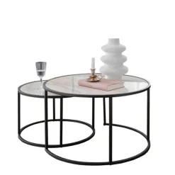 Wohnen Zweisatz Sofatisch mit Ringgestell - Anlina (zweiteilig)