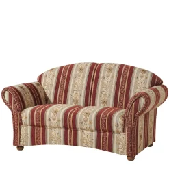 Zweisitzer Couch in Rot Braun Beige gestreift - Comi^Wohnen Online
