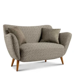 Wohnen Zweisitzer Designsofa in Beige Braun gemustert - Regiovs