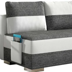 Wohnen Zweisitzer Funktionscouch in Grau und Weiß - Ventry