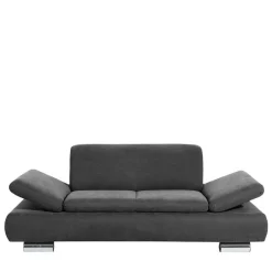 Wohnen Zweisitzer Sofa aus Velours Anthrazit - Venezia