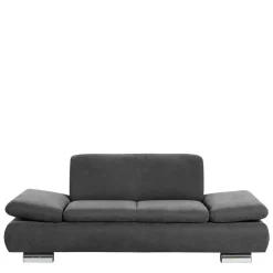 Wohnen Zweisitzer Sofa aus Velours Anthrazit - Venezia