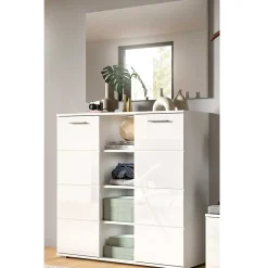 Wohnen Zweiteiliges Dielenmöbel Set Hochglanz - Rugova (zweiteilig)