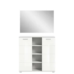 Wohnen Zweiteiliges Dielenmöbel Set Hochglanz - Rugova (zweiteilig)