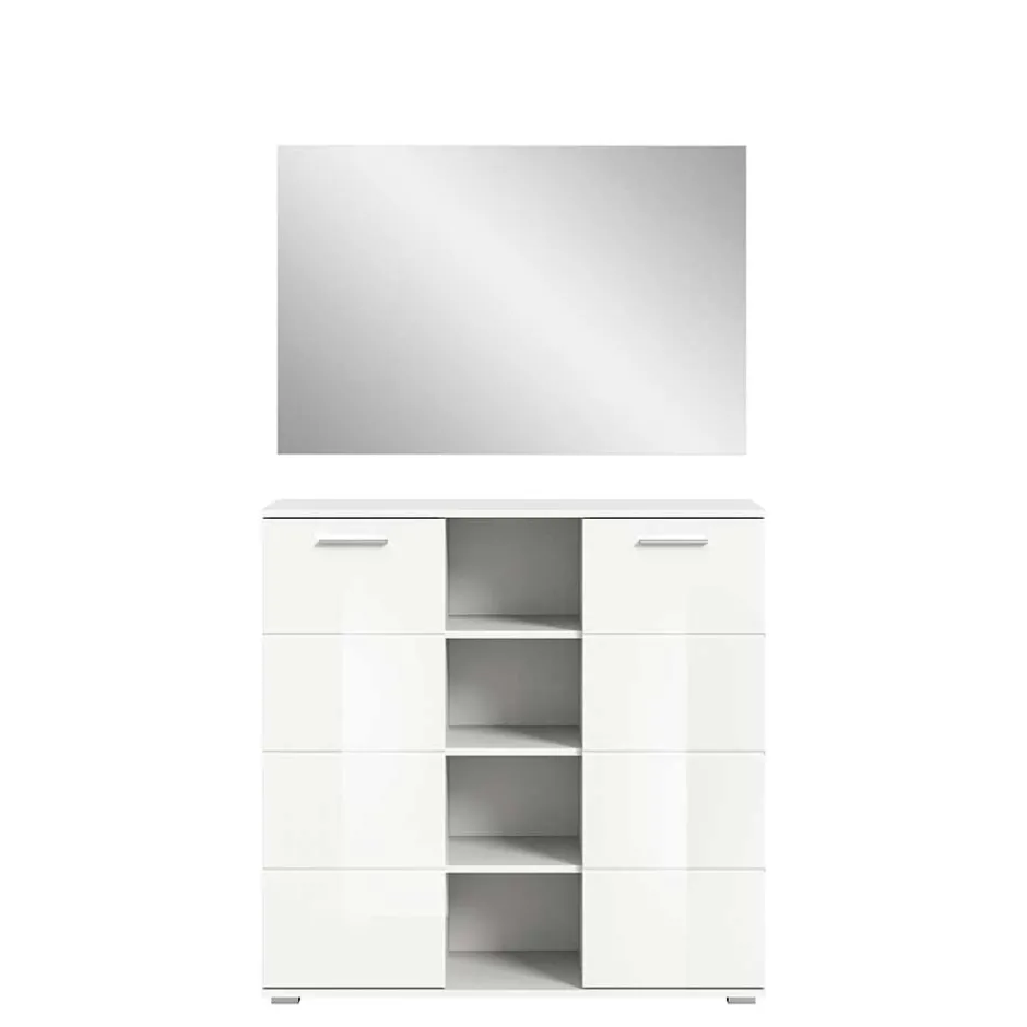 Wohnen Zweiteiliges Dielenmöbel Set Hochglanz - Rugova (zweiteilig)