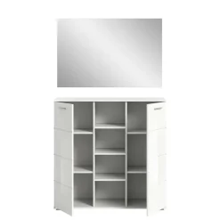 Wohnen Zweiteiliges Dielenmöbel Set Hochglanz - Rugova (zweiteilig)